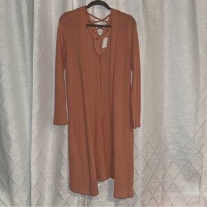 Chic Long Sleeve pink Cardigan